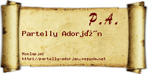 Partelly Adorján névjegykártya